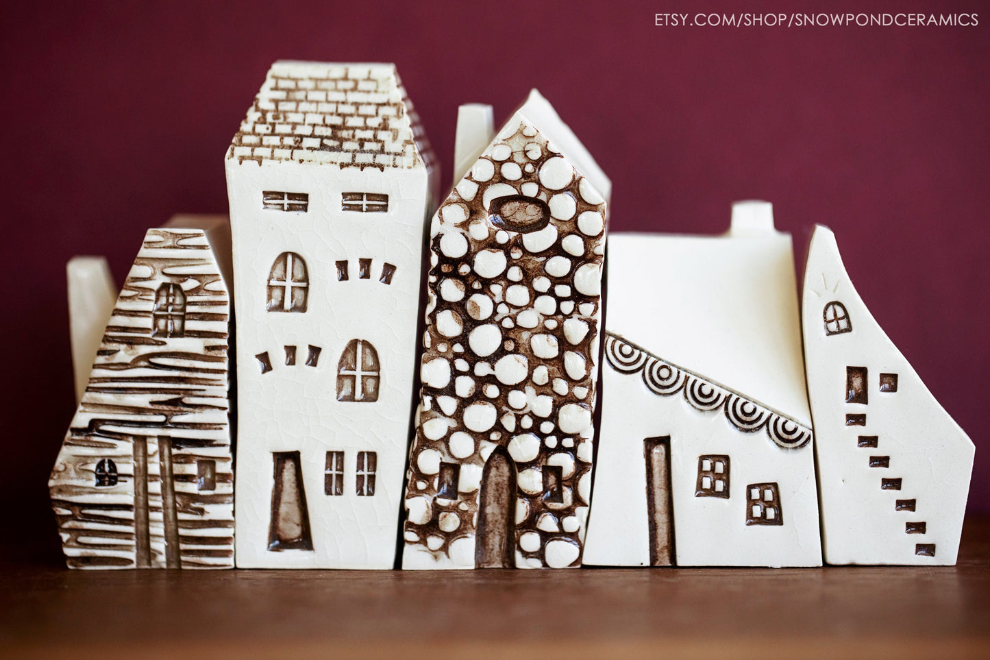 Ceramic Village of Bruges Style Houses - Puzzle Set - Professor Gift