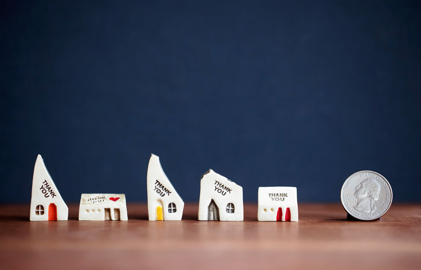 Thank You Miniature Ceramic Houses