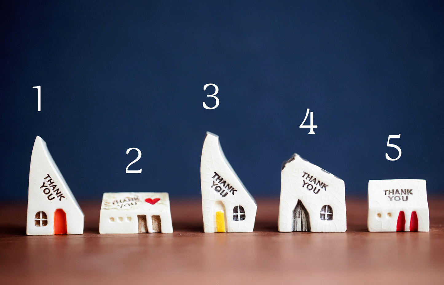 Thank You Miniature Ceramic Houses