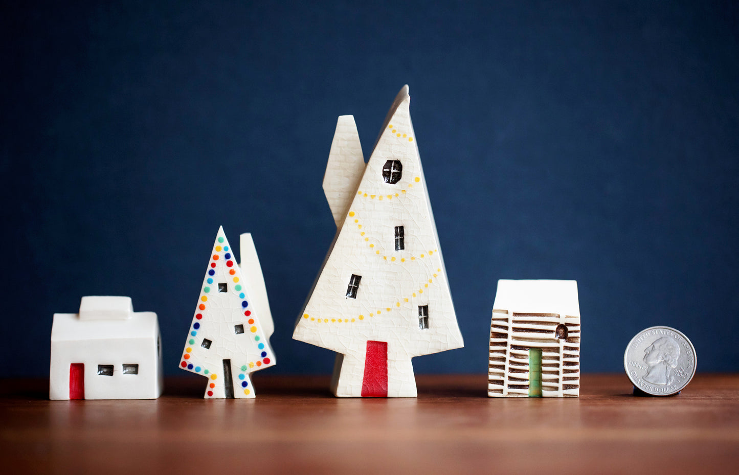 Holiday Village with Ceramic Treehouses and Sugar Shack