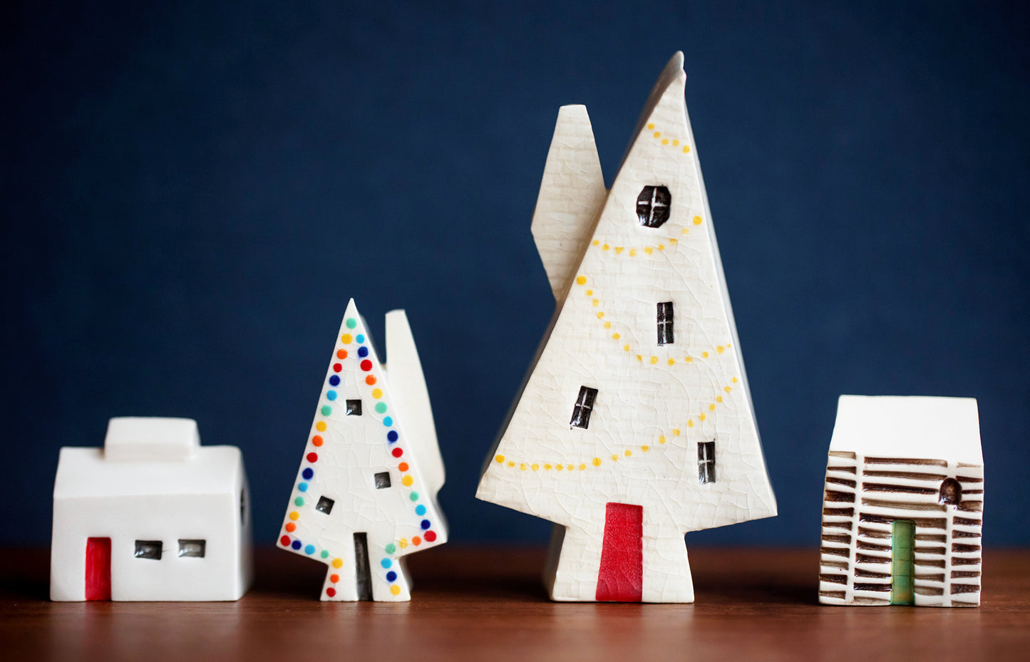Holiday Village with Ceramic Treehouses and Sugar Shack