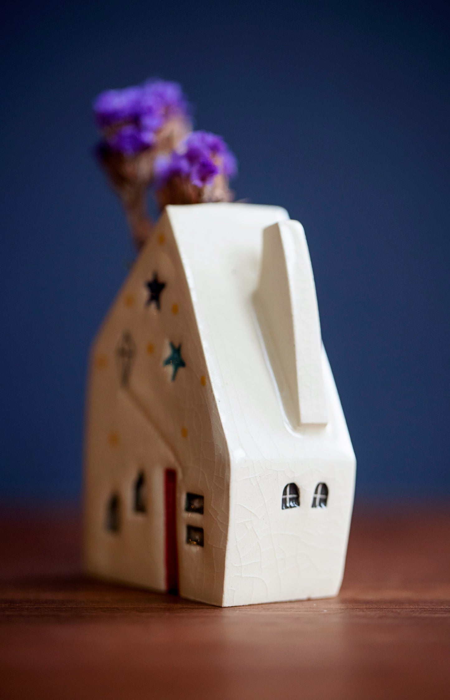 Whimsical Ceramic Bud Vase with Kite and Stars