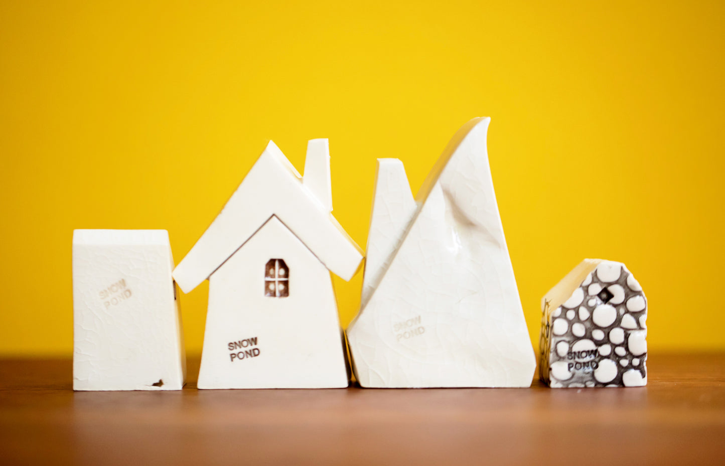Ceramic Holiday Village with Rainbow of Lights and Butterflies