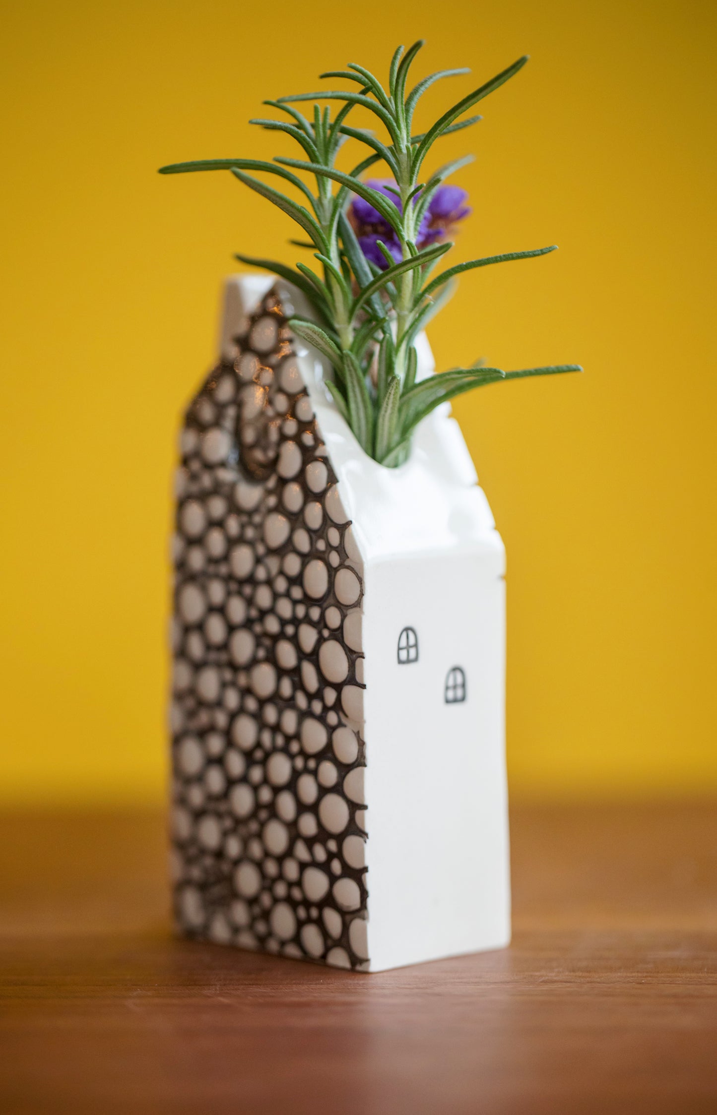 Teacher Appreciation Gift - Ceramic Bud Vase with Rainbows and Dog, Cat