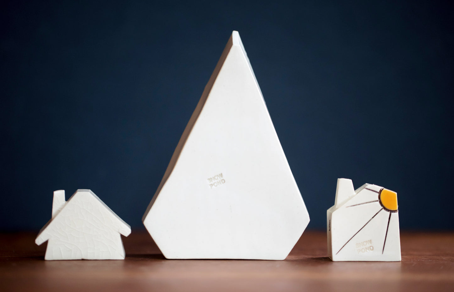 Modern Minimalist Christmas Village with Woodland Tree and Bird