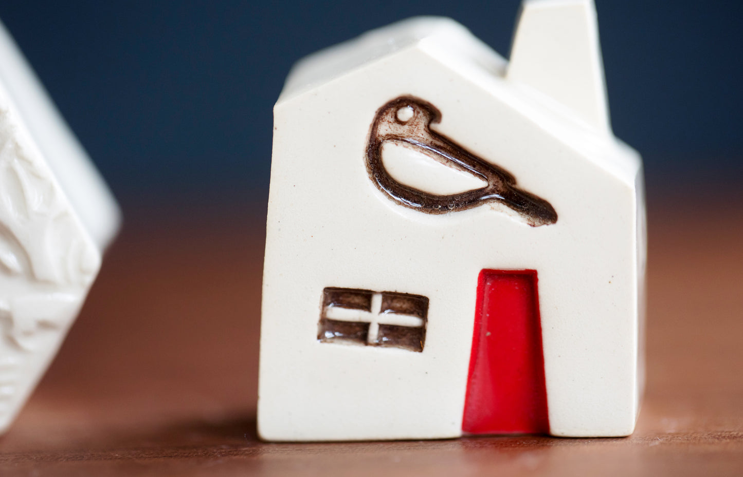 Modern Minimalist Christmas Village with Woodland Tree and Bird