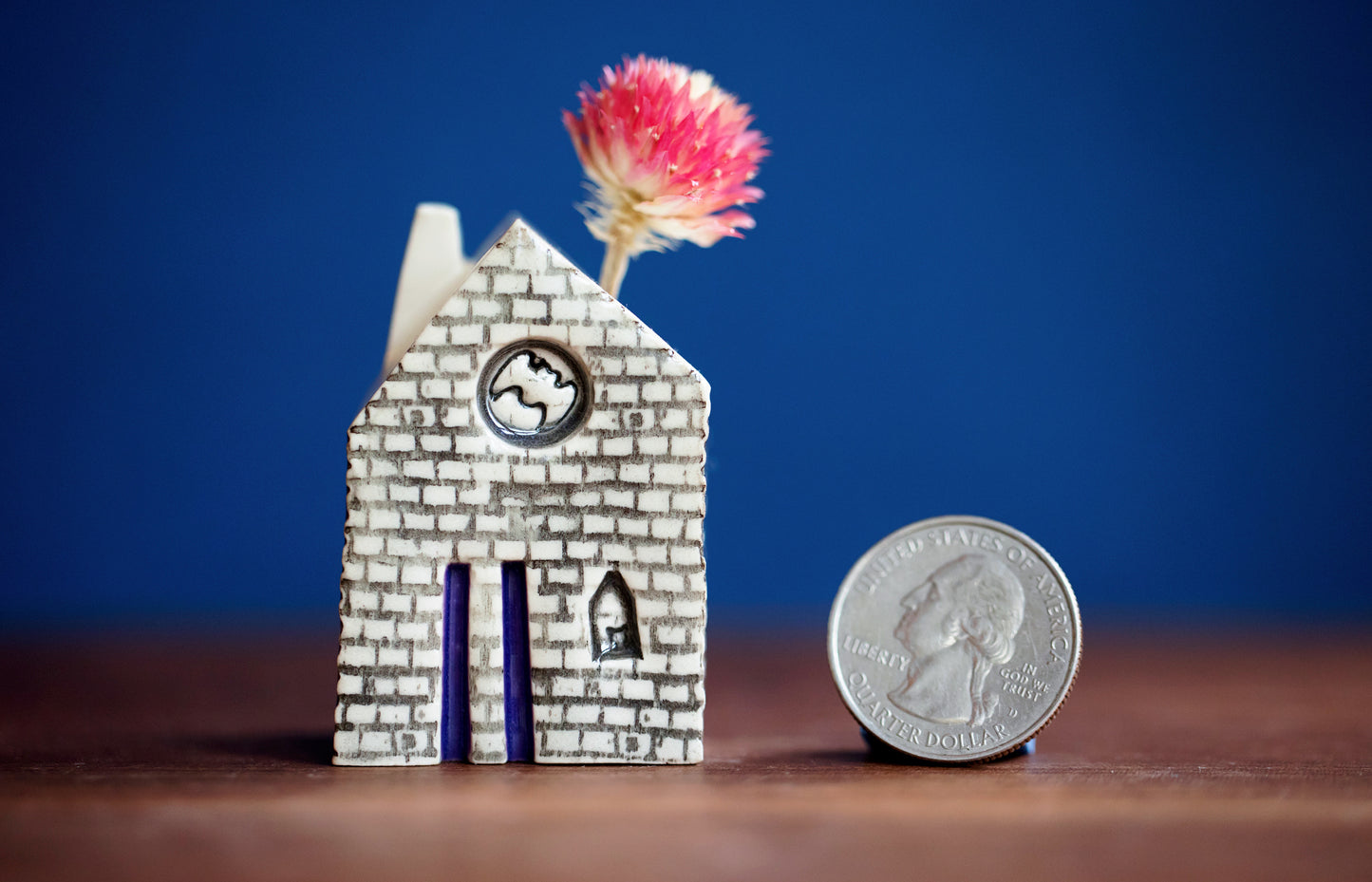 Halloween Ceramic Brick House with Bat and Cat - Incense / Oil Difuser