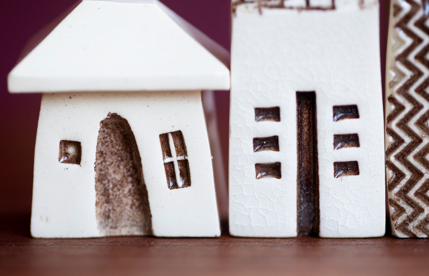 Textured White Ceramic Village Teacher Appreciation Gift Idea