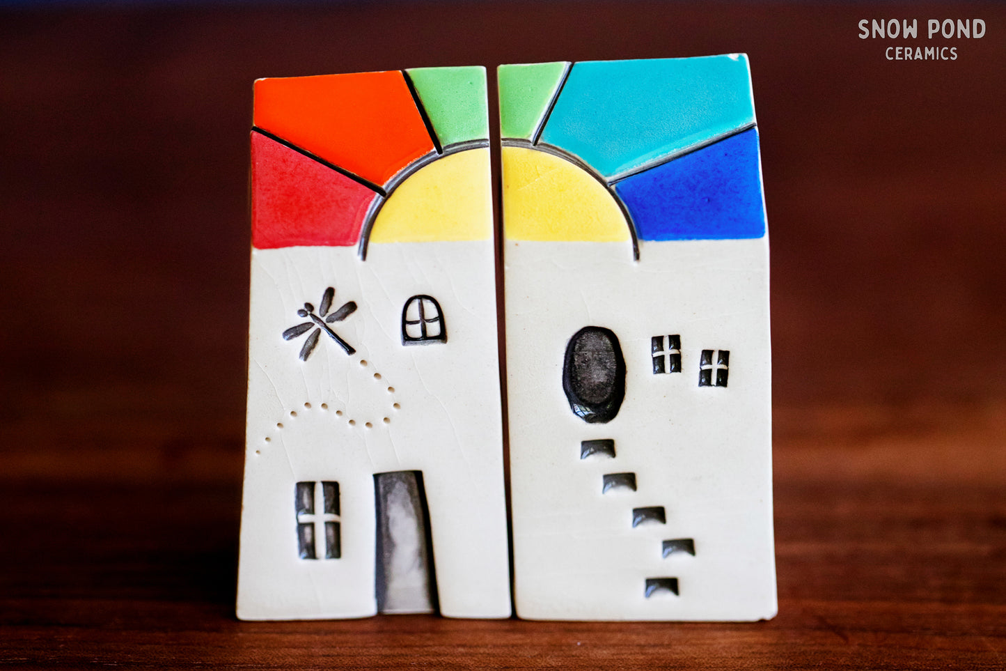 Sunshine Rainbow Bestie Ceramic House Set with Dragonfly