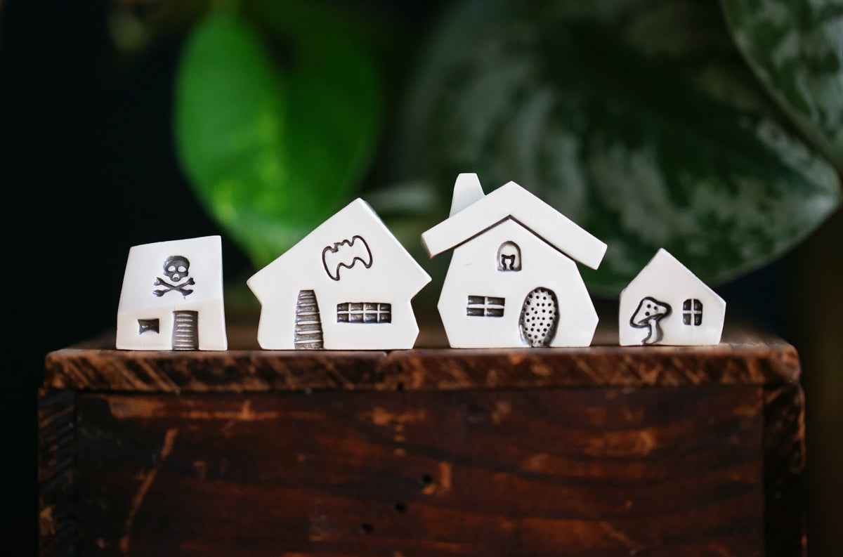 Haunted Miniature Village of Ceramic Houses