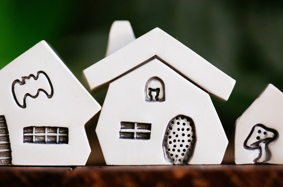Haunted Miniature Village of Ceramic Houses
