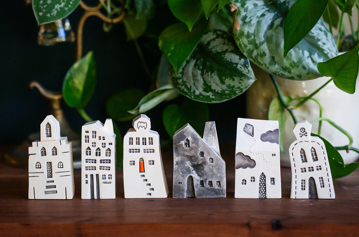 Spooky Halloween Ceramic Houses