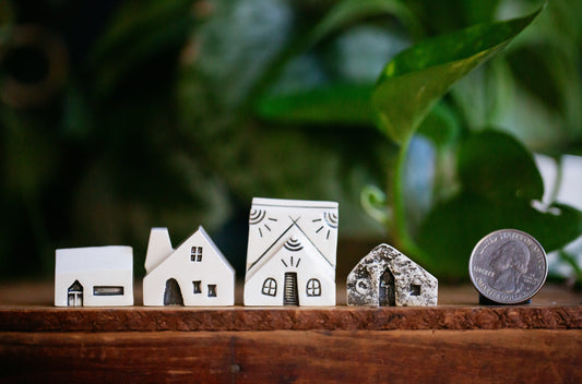 Little Spooky Miniature Village of Ceramic Houses