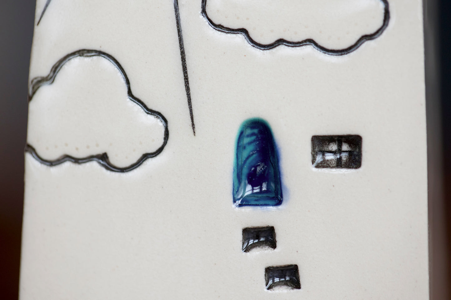 Sunshine Ceramic Bud Vase House for Fresh Herbs or Flowers